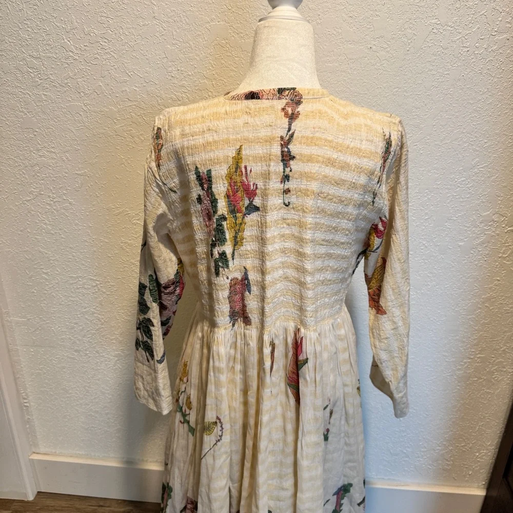 INJIRI MEDIUM cotton floral long top - Picture 8 of 11